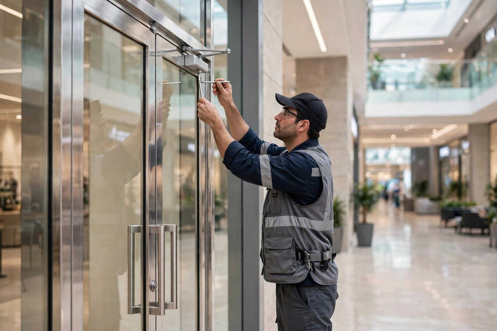 Commercial glass door repair in Dubai