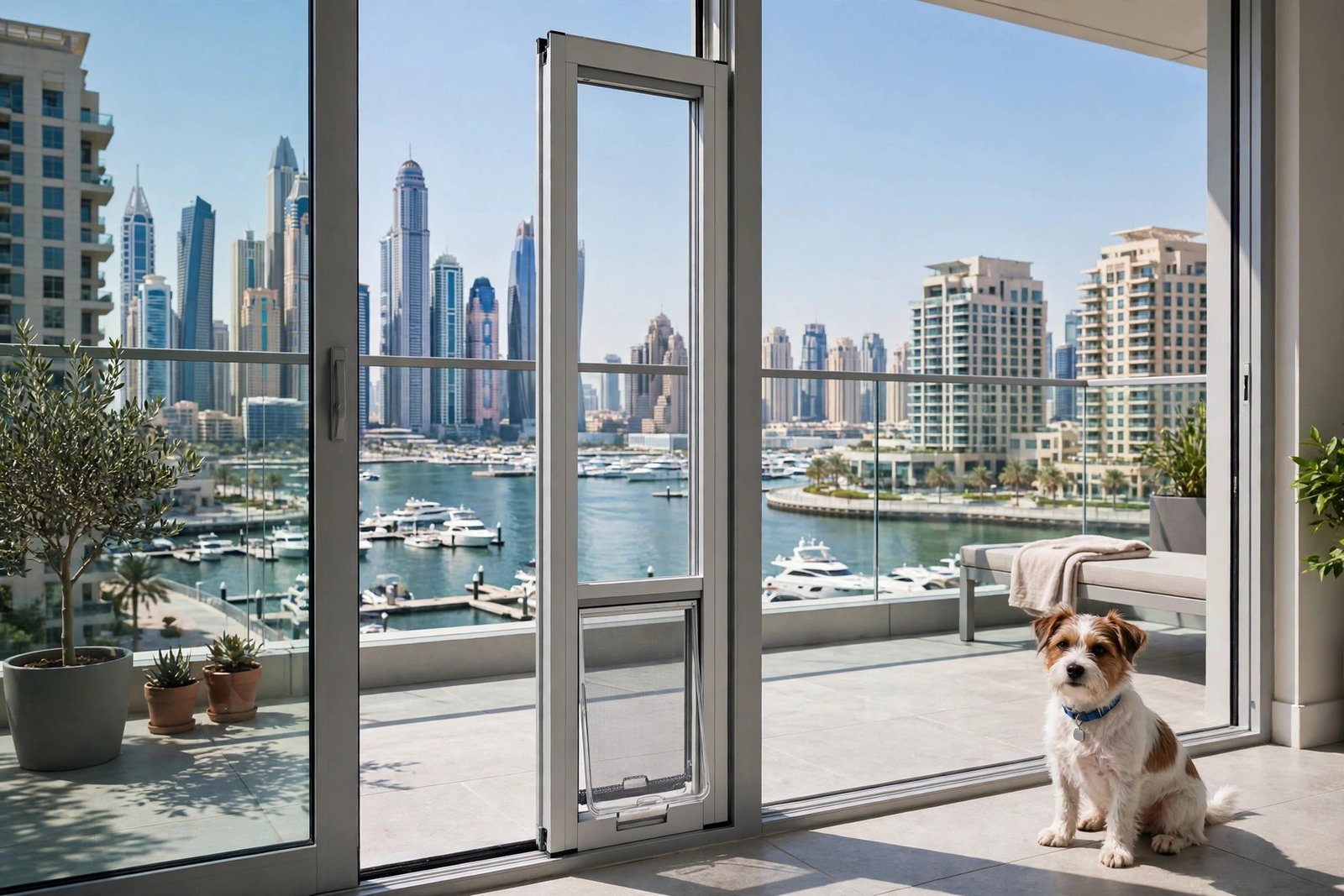 Pet door for sliding glass doors in Dubai