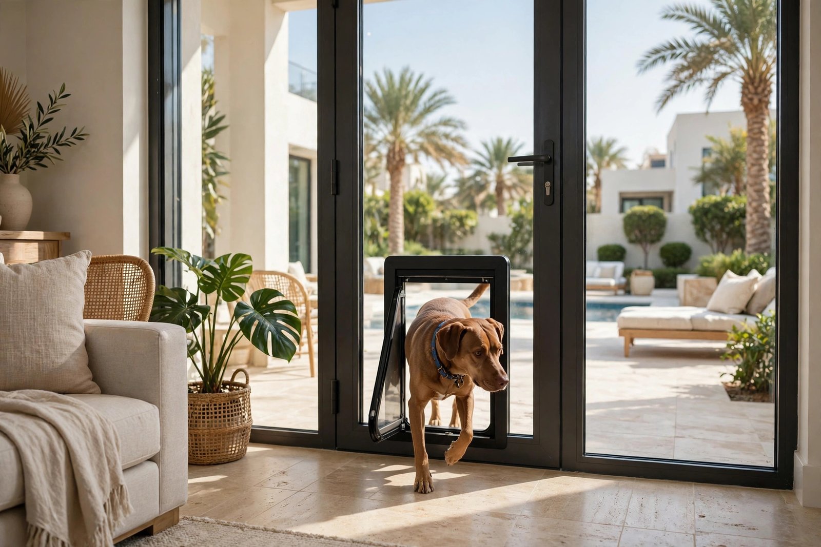 Pet door installation in Dubai